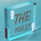 The Toilet Sign Marble Theme Hanging Bathroom Toilet Loo Sign Home Decor