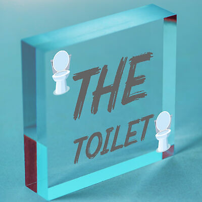 The Toilet Sign Marble Theme Hanging Bathroom Toilet Loo Sign Home Decor