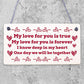 Love For You Memorial Loving Memory Heaven Gift Hanging Plaque Family Poem Sign