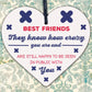 Best Friend Birthday Gift Friendship Sign Wood Heart Thank You Keepsake Plaque