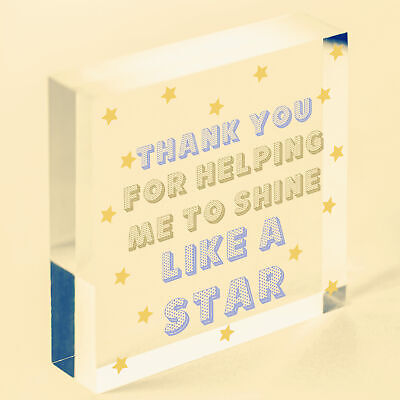 Star Teacher Leaving Gift Heart Sign Teaching Assistant Preschool Thank You Gift