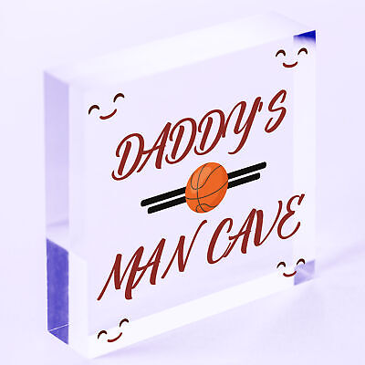 Dad Daddy's Man Cave Signs Football Shed Sign Door Wall Plaque Grandad Sign Gift