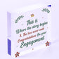 Congratulations On Your Engagement Mr & Mrs Wedding Gift Wooden Heart Plaque