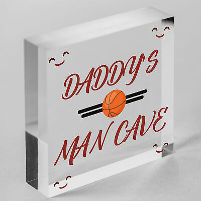 Dad Daddy's Man Cave Signs Football Shed Sign Door Wall Plaque Grandad Sign Gift