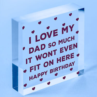 Birthday Gift For Dad Novelty Wooden Heart Sign Funny Gifts From Daughter Son