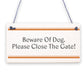 Beware Of The Dog Warning Sign Garden Gate House Door Hanging Outdoor Plaque