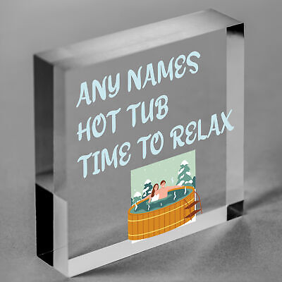 Hot Tub Hanging Sign Novelty Garden Plaque Shed Pool Party Sign Relax Sign