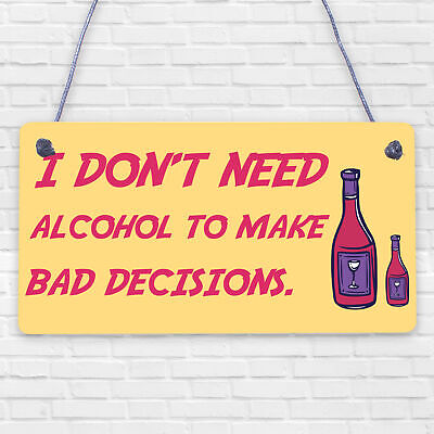 Funny Alcohol Home Bar Sign Novelty Bar Accessories Man Cave Gifts For Him Men