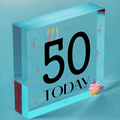 50th Birthday Wood Heart Gift Birthday Decoration 50th Birthday Gift For Him Her