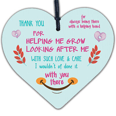 Thank You Teacher Leaving Gifts For Her Nursery Heart Plaques Childminder Friend