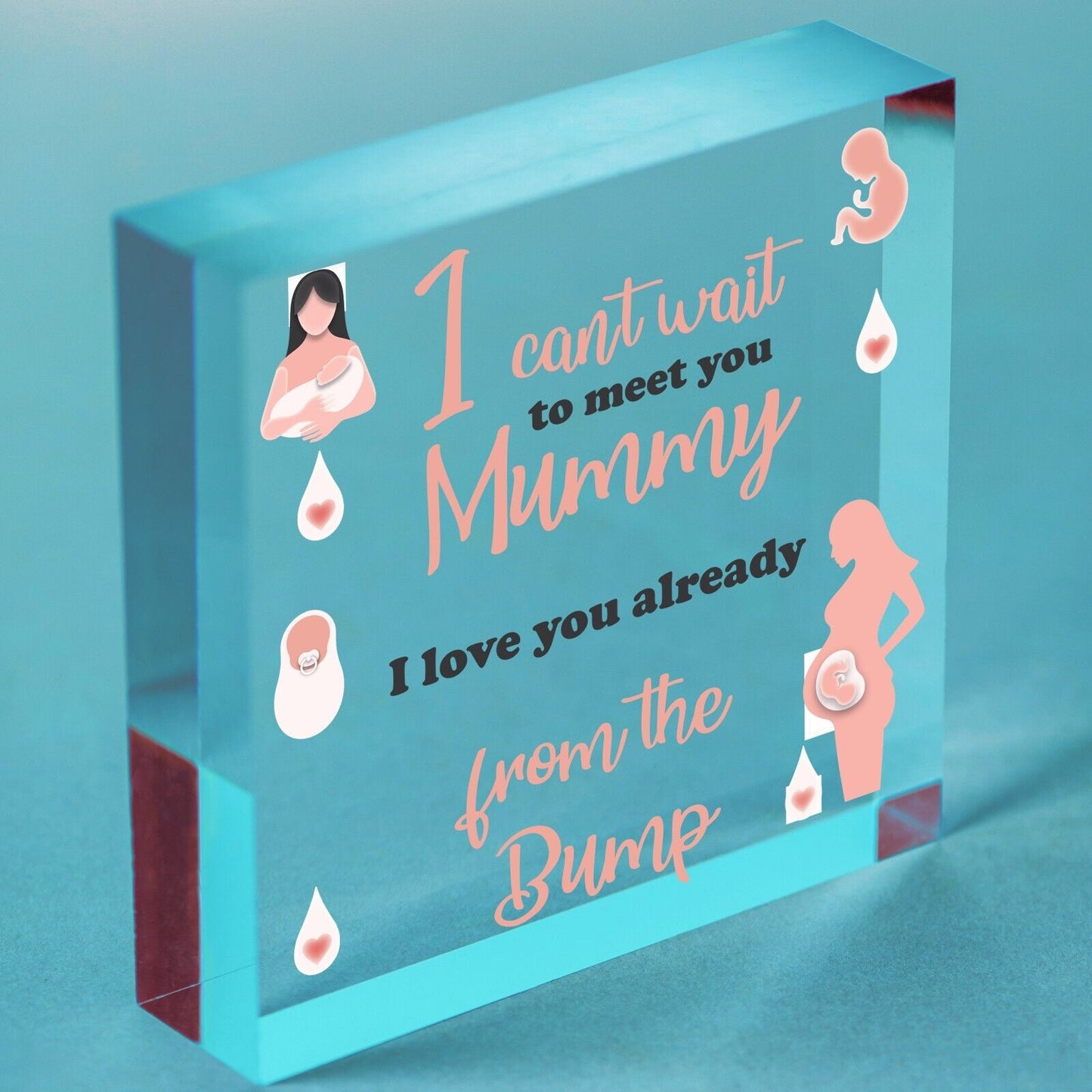 Wooden Heart Gift From Baby To Mummy To Be From Bump Present Baby Keepsake