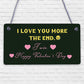 Valentines Gifts For Him Her LOVE YOU MORE Perfect Boyfriend Girlfriend Husband