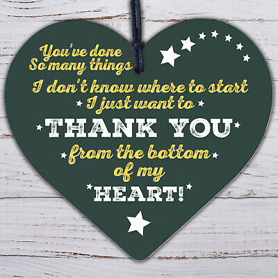 Thank You Gift For Men Women Wood Heart Friend Gift Teacher Assistant Volunteer