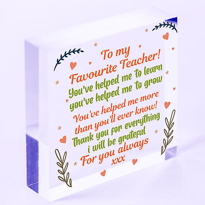 Teacher Gifts Poem Special Thank You Gift For Nursery Teacher Assistant Heart