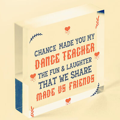 Chance Made Us Friends Dance Teacher Friendship Thank You Leaving Wood Sign Gift