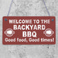 Backyard BBQ Sign Funny Garden Shed Man Cave Sign Gift For Men New Home Gift