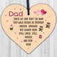 DAD Memorial Plaques Wood Heart Christmas Tree Bauble Ornament Decoration Sign