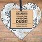 Awesome Dude Funny Happy Birthday Wooden Heart Grandad Grandpa Gifts For Him