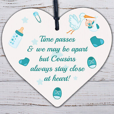 Cousin Gifts For Birthday Christmas Wooden Heart Plaque Family Friendship Gift