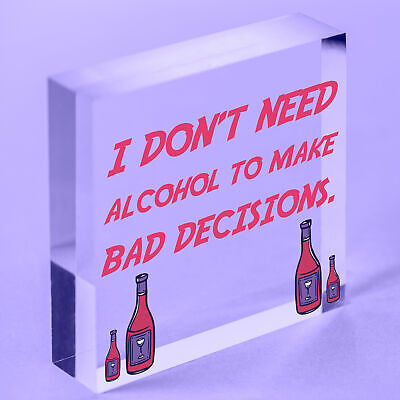 Funny Alcohol Home Bar Sign Novelty Bar Accessories Man Cave Gifts For Him Men