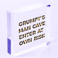 Man Cave Plaque Garage Signs For Men Shed Dad Grandad Son Birthday Gift For Men