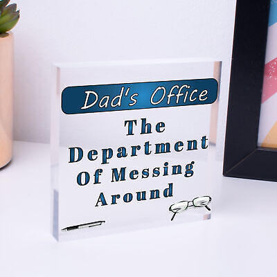 Dad's Office Funny Novelty Father's Day Man Cave Hanging Plaque Shed Gift Sign