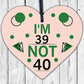 Rude 40th Birthday Decoration Wooden Heart Funny Novelty Gift For Friend Men