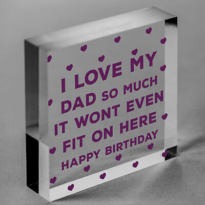 Birthday Gift For Dad Novelty Wooden Heart Sign Funny Gifts From Daughter Son