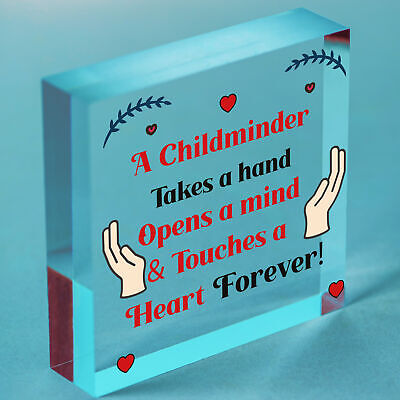 Special Childminder Gift Wood Hanging Heart Thank You Teacher Friendship Gift