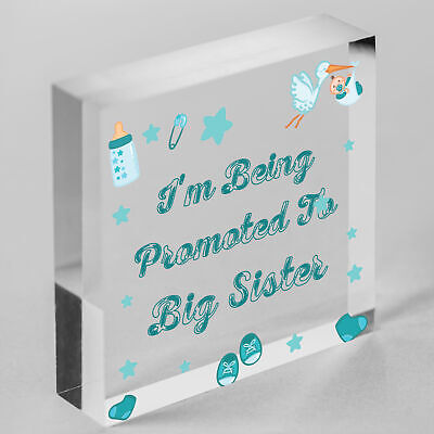 Being Promoted To Big Sister Wooden Hanging Heart Plaque Sisters Love Gift Sign