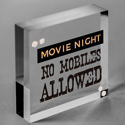 MOVIE NIGHT SIGN Cinema Room Man Cave Plaque Home Decor Keepsake