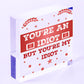 You're An Idiot But You're My Idiot Wooden Heart Valentines Gift For Him Present