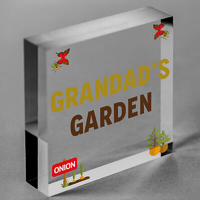 Grandads Garden Hanging Summer House Shed Sign Dad Birthday Gifts For Grandad