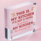 Vintage This Is My Kitchen Funny Plaque Shabby Chic Kitchen Wall Retro Sign Gift