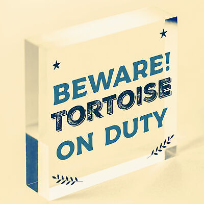 Beware Tortoise Turtle Reptile Pet Animal Sign Home Garden Door Novelty Plaque