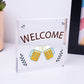 Shabby Chic Welcome Sign To Home Bar Pub Plaque Garden Summerhouse Sign