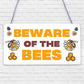 Beware Bees Apiarist Hive Business Garage Wooden Hanging Plaque Bee Sign Gift