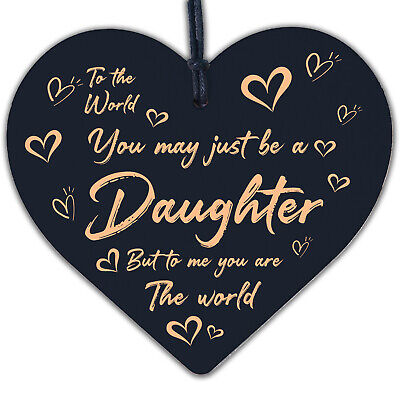 Christmas Gifts For Daughter Wood Heart Plaque Daughter Birthday Christmas Gifts