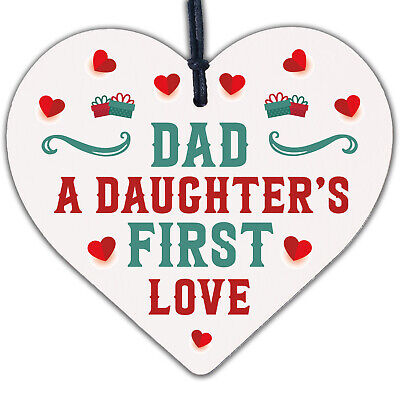 Dad Daughters First Love Gift Wood Keyring Dad Gifts From Daughter Fathers Day