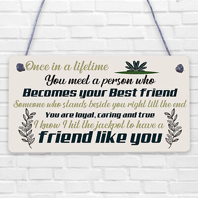 BEST FRIEND Birthday Christmas Gifts Friendship Plaque Keepsake Gift THANK YOU