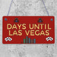 Chalkboard Holiday Countdown To LAS VEGAS America USA Hanging Plaque Friend Gift