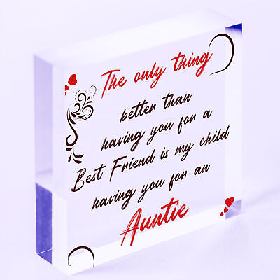 Sister Gift Hanging Heart Plaque Gift For Auntie Birthday Christmas From Niece