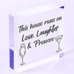 Fun Laughter Prosecco Kitchen Plaque Alcohol Home Bar Sign Friend Gift For Women