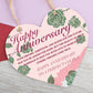 Wedding Anniversary Gift Heart Hanging Sign Happy Anniversary Gifts