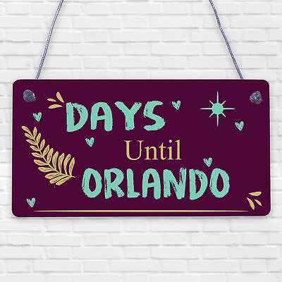 Chalkboard Holiday Countdown To ORLANDO America USA Novelty Gifts For Friend