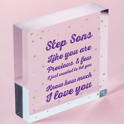 Step Son Birthday Christmas Card Gift For Son From Step Mum Dad Heart THANK YOU