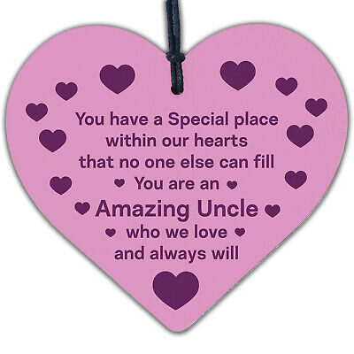 Amazing Uncle Gifts For Birthday Wooden Heart Sign Thank You Gifts For Uncle