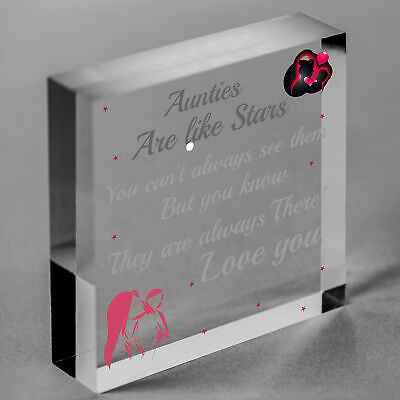 Sister Auntie Aunt Aunty Wood Heart Plaque Sign Birthday Thank You Keepsake Gift