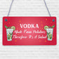 Vodka Salad Funny Alcohol Man Cave Friendship Hanging Plaque Pub Bar Gift Sign