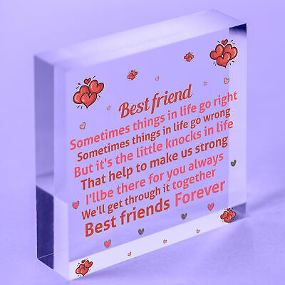 Best Friends Forever Friendship Hanging Heart Special Love Gift BFF Sign Present